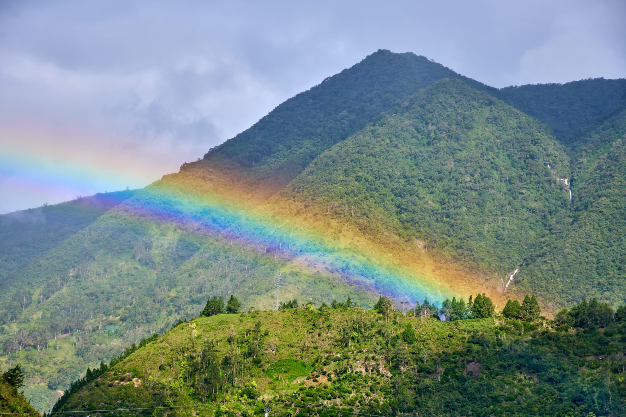 Overview of Baños, Ecuador with green valley scenery and adventure-town atmosphere