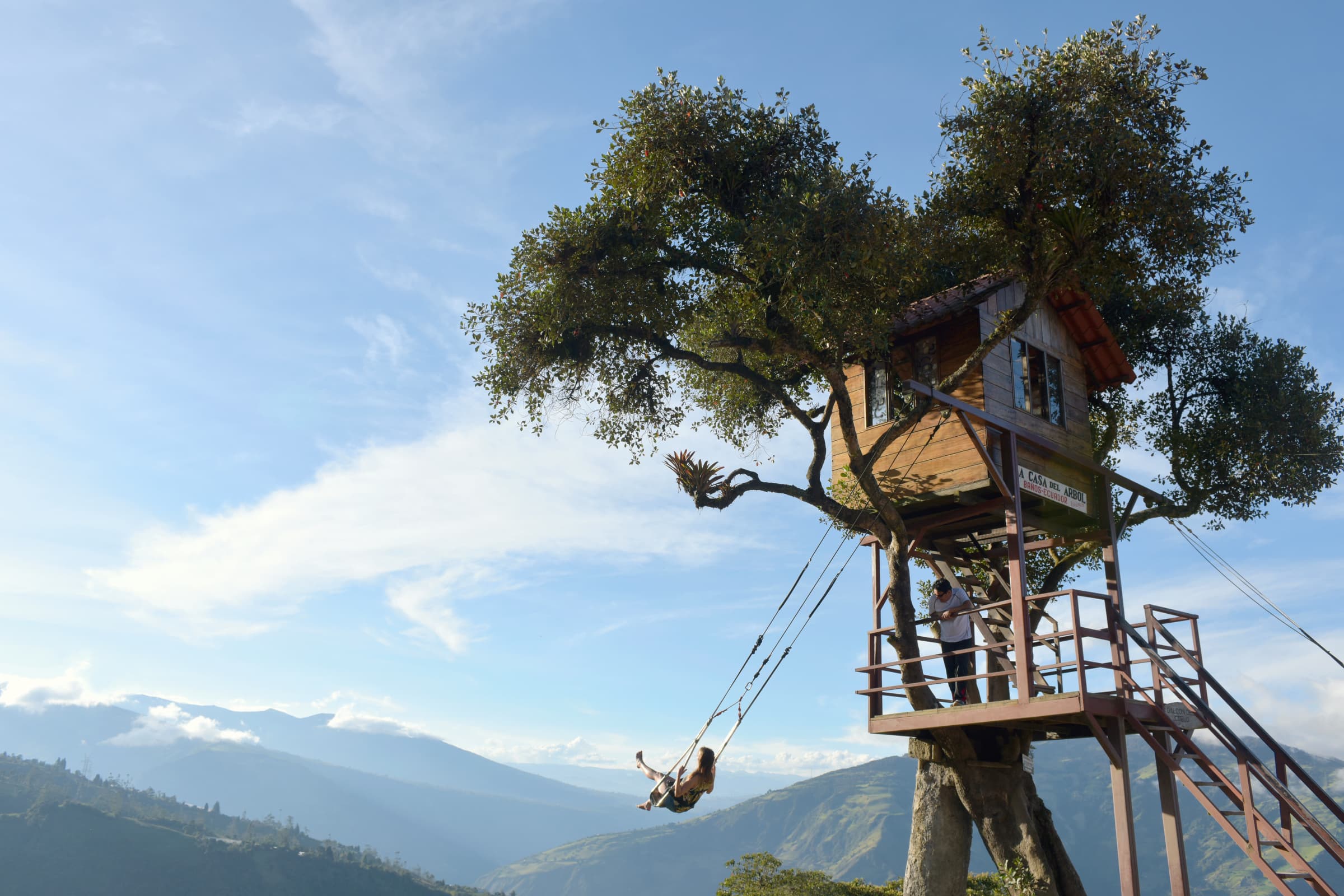Waterfall route experience in Baños, Ecuador with outdoor energy and scenic stops