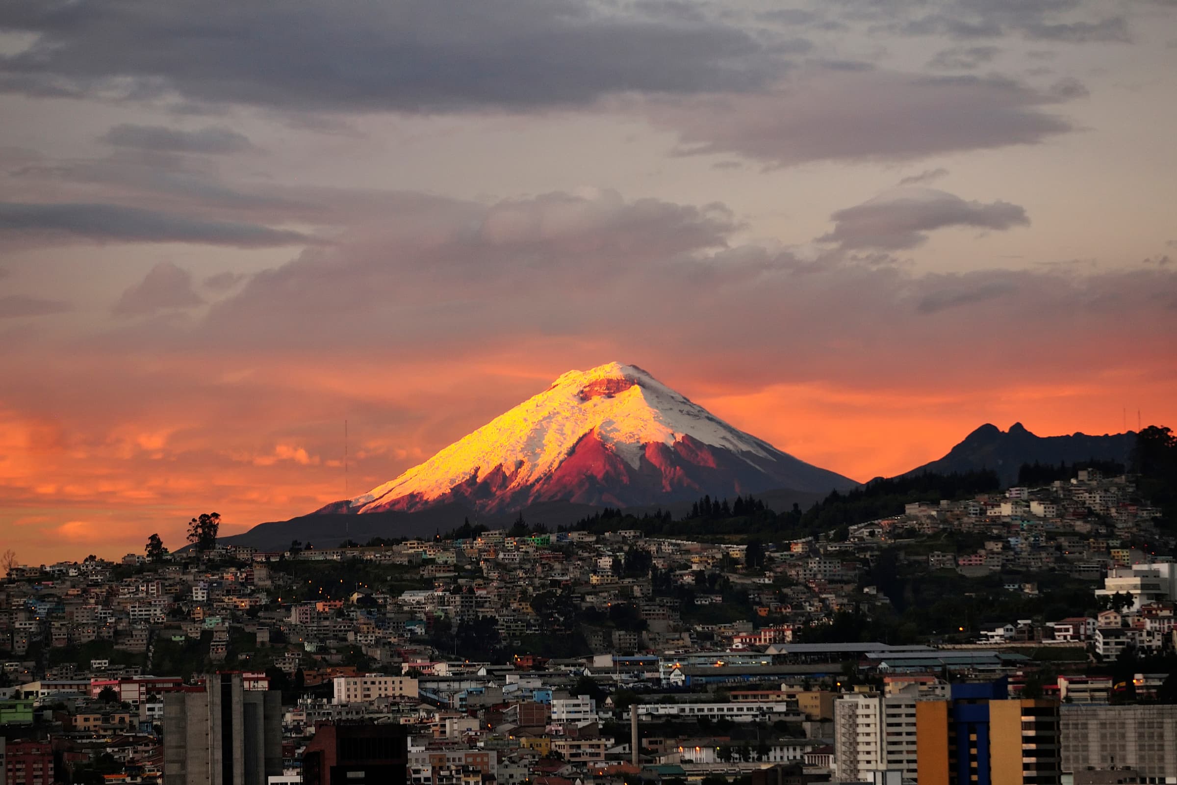 Highland landscape in Cotopaxi, Ecuador with dramatic Andes character