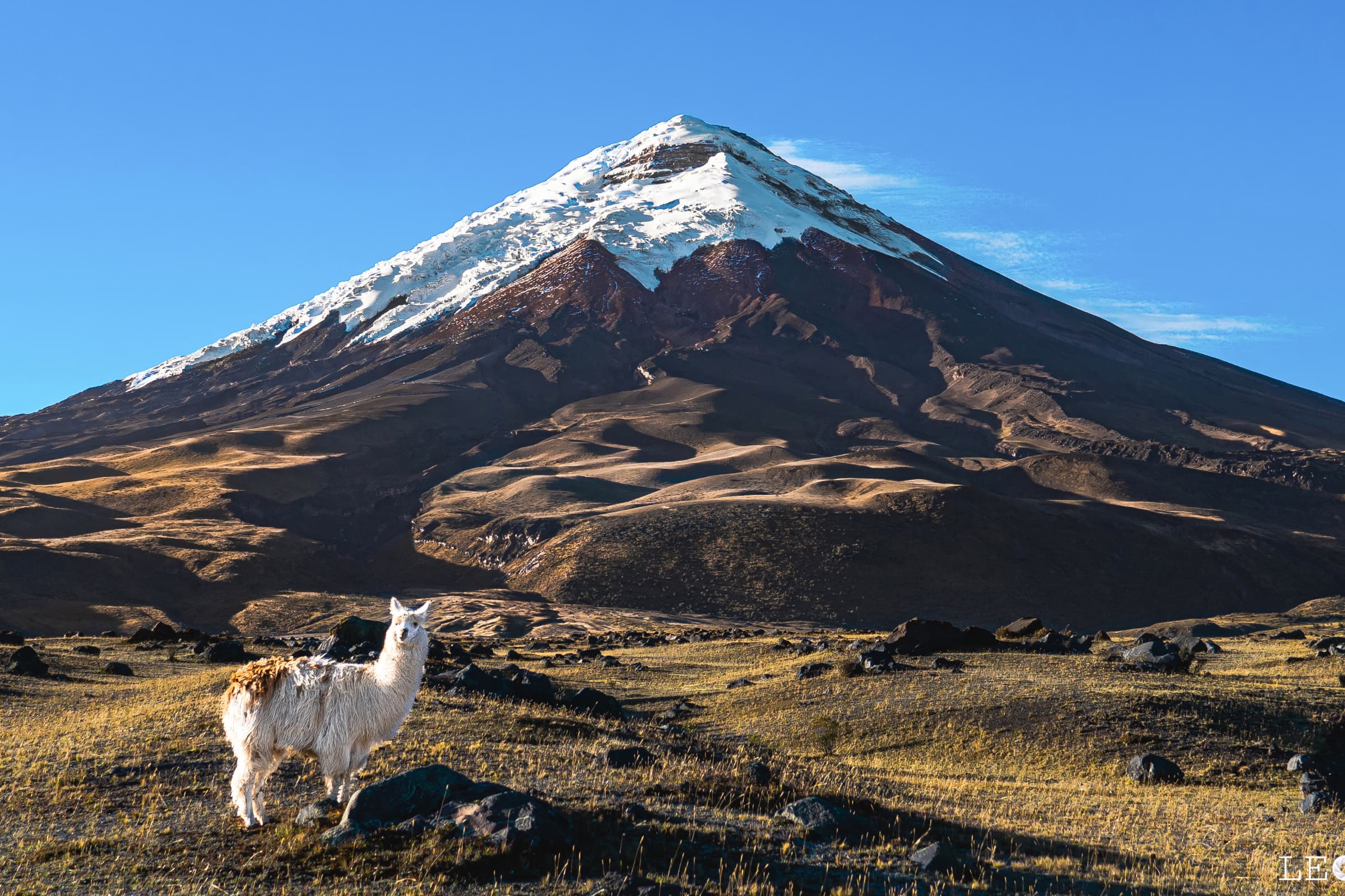 Closing visual from Cotopaxi, Ecuador with volcano and mountain atmosphere