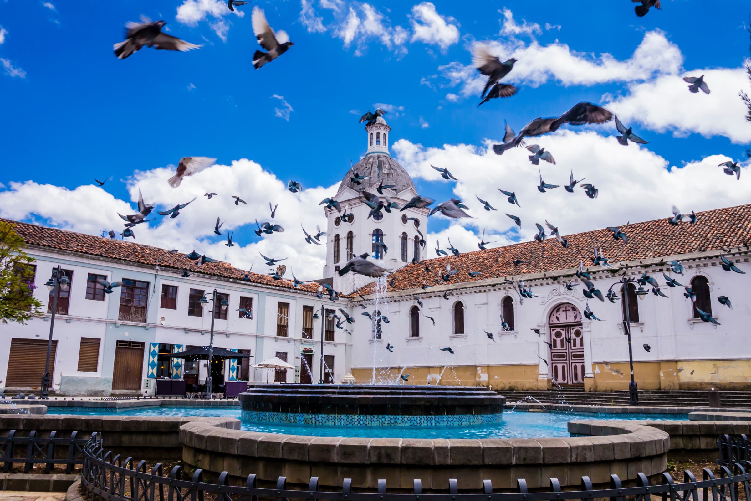 Cafe and cultural atmosphere in Cuenca, Ecuador