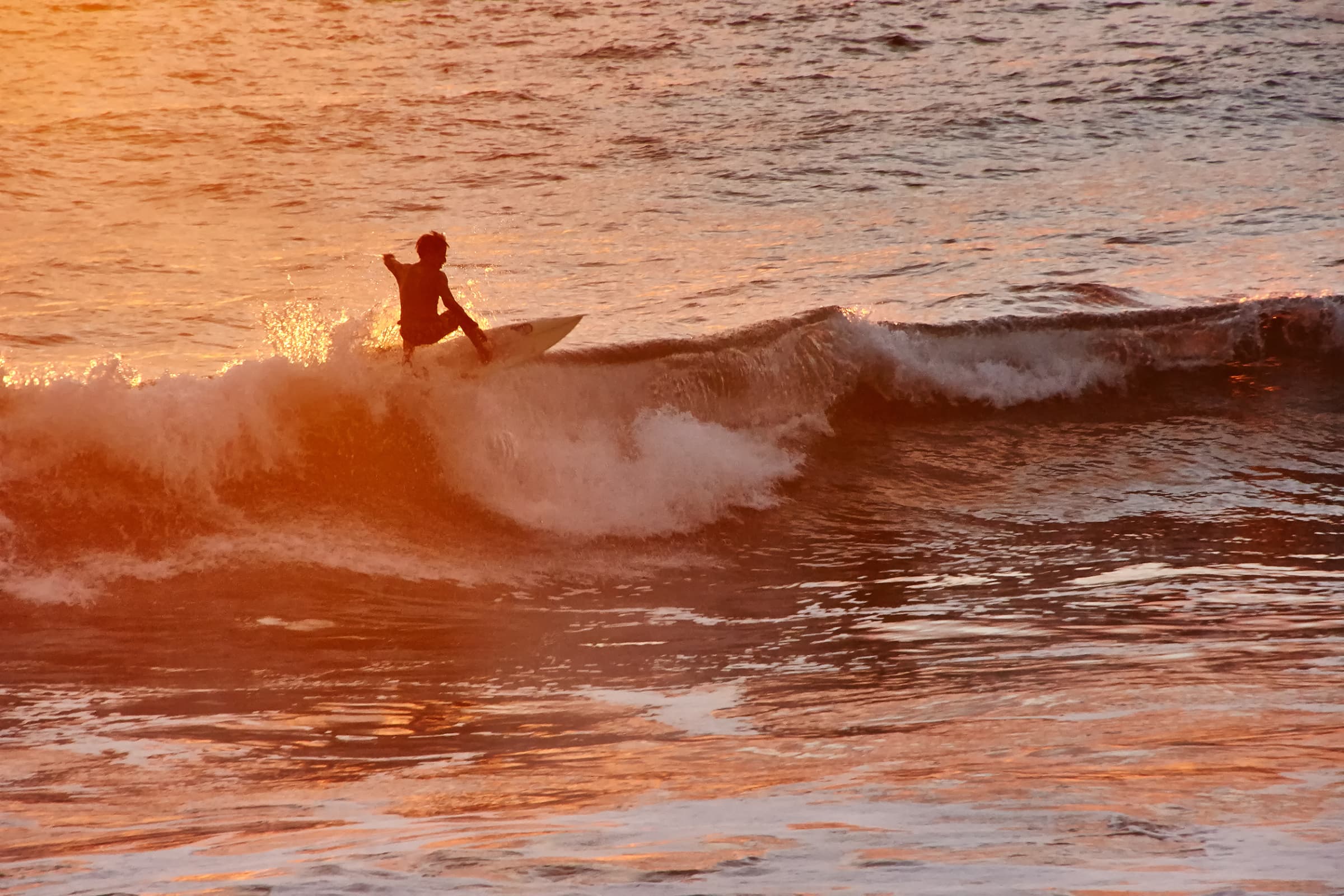 Evening and closing visual in Montañita on Ecuador's Coast