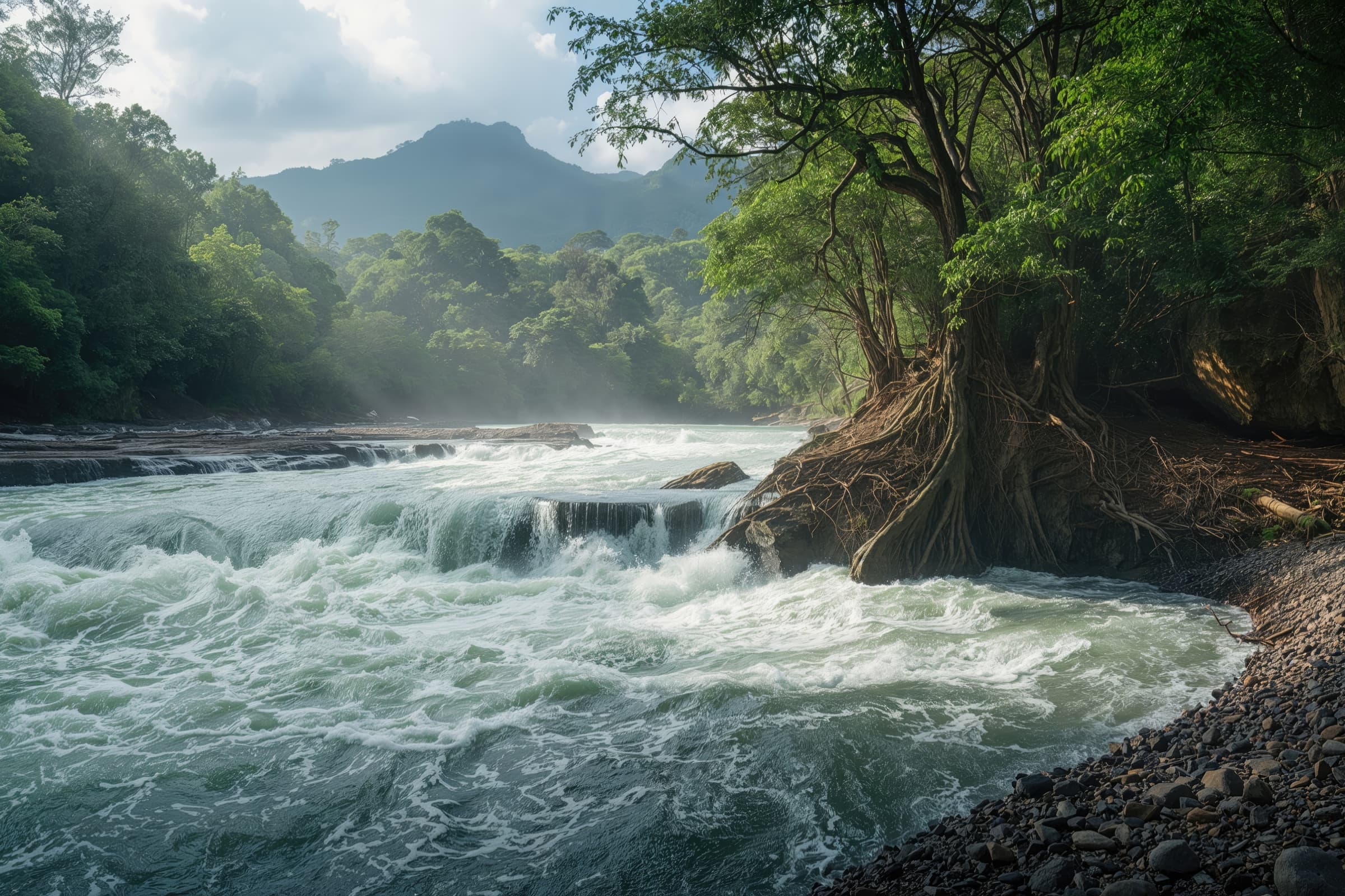 Hot springs experience in Papallacta, Ecuador with mountain setting