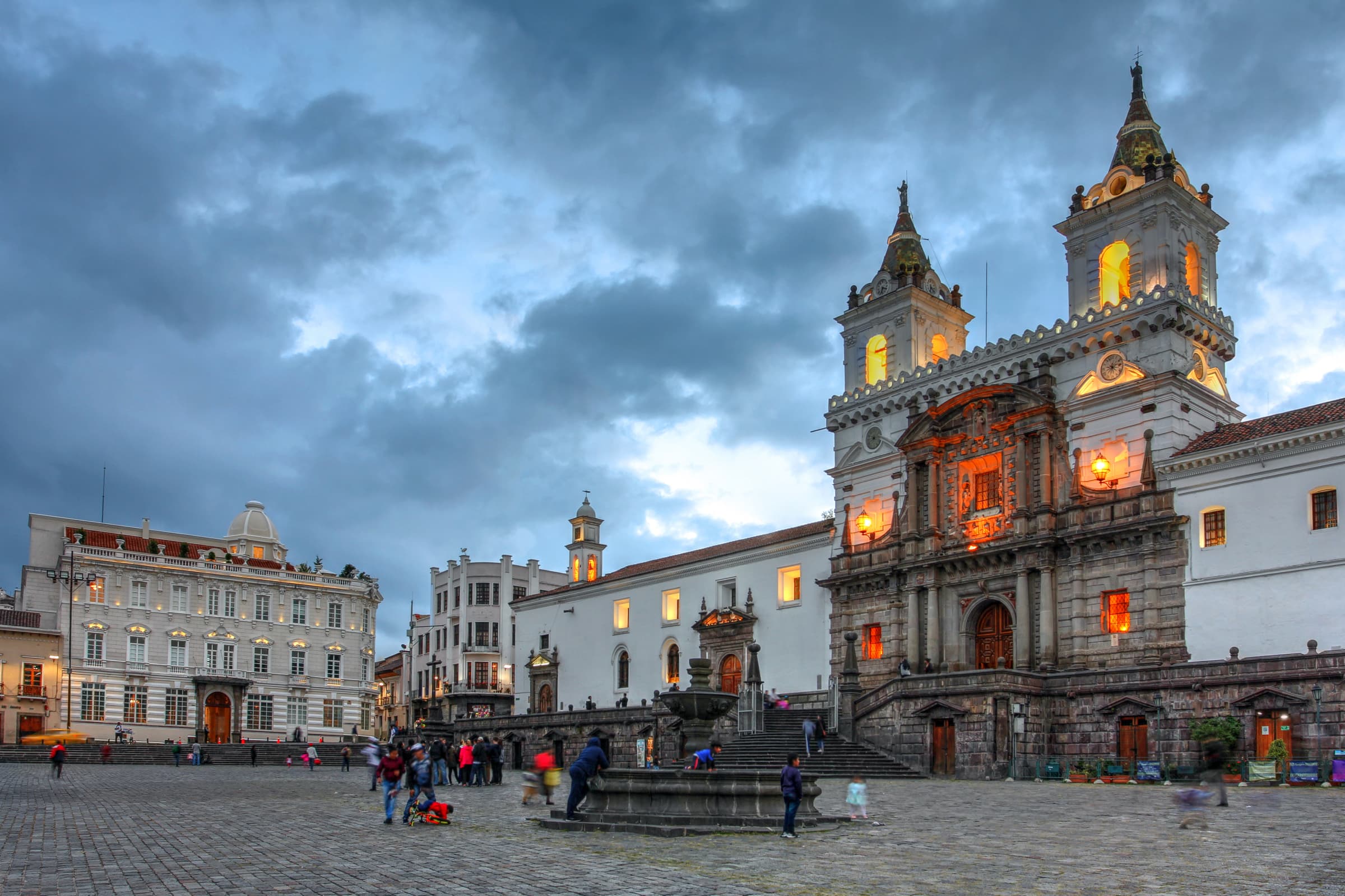Historic center scene in Quito, Ecuador